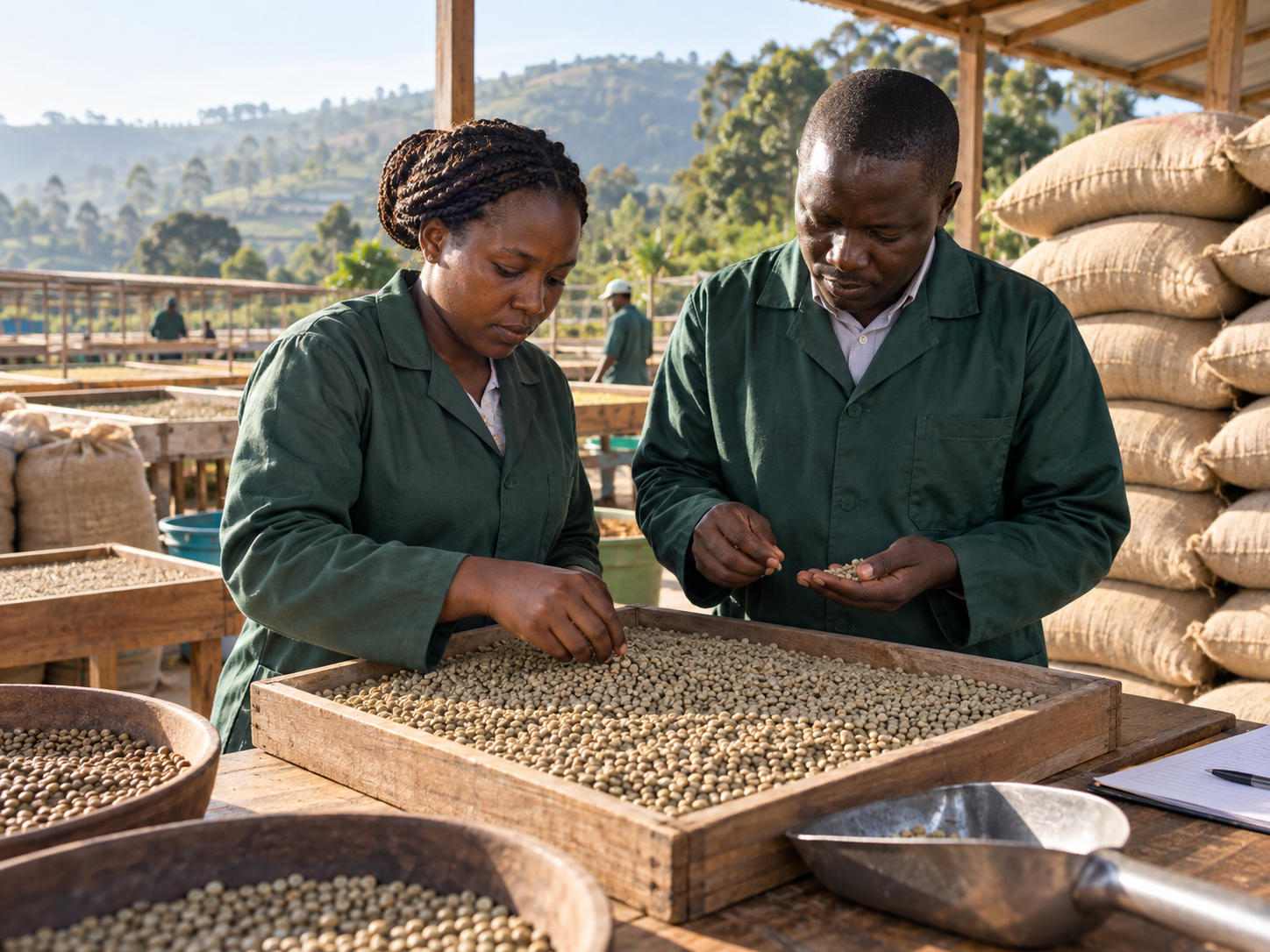 Green coffee quality assessment in Uganda